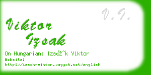 viktor izsak business card